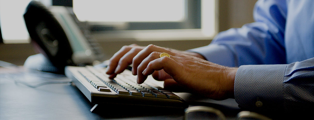 Hands on a keyboard
